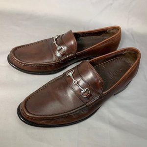 Cole Hann Hudson Driving Shoes - Bit Silver Loafer